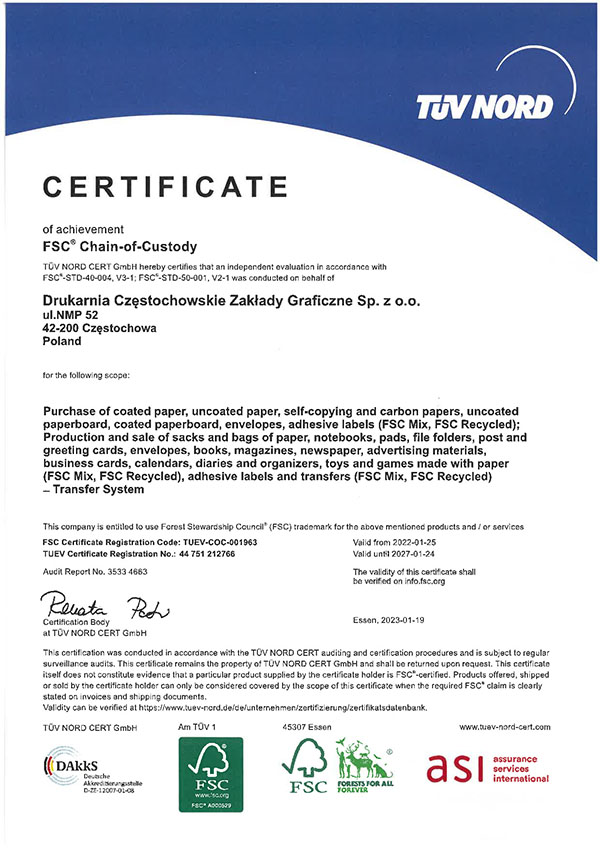FSC Certyfikat